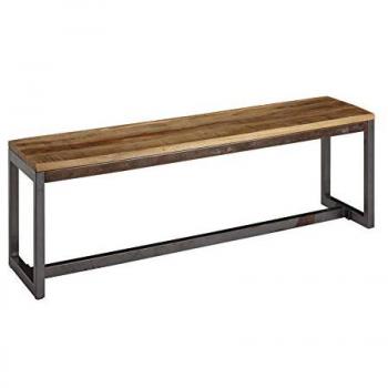 KADIMA DESIGN Esszimmerbank im Mangoholz-Stil mit robustem Metallgestell