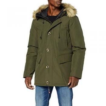 Superdry Rookie Down Parka Chaqueta L Verde para Hombre