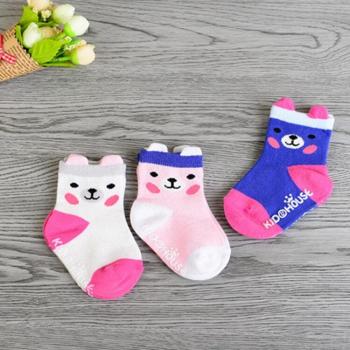 3 Paar Baby Socken mit hohen Cartoon-Motiven, 0-3 Jahre