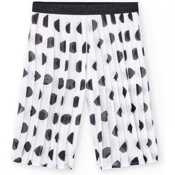 Pantalón de niña palazzo plisado con topos