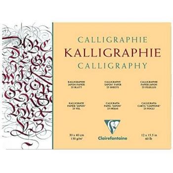 Bloc Calligraphie 30x40 cm 25 Feuilles 130g Ivoire