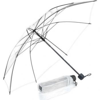 Klassischer Eleganz-Regenschirm in Transparent