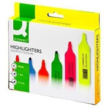 Q-Connect Marker Textmarker Economy (Mehrfarbig, 6, 1 mm)