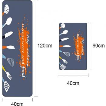 Tapis Ultra-Absorbant 2-Pack, Couleur Cartoon, Anti-Dérapage pour Cuisine et Salon