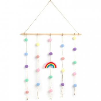 Nursery Room Wooden Rainbow Art Decor