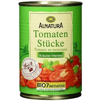 Bio-Kräuter-Tomatenstücke in der Dose, 240g