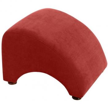 Brandford Hocker aus Terracotta mit Veloursstoff
