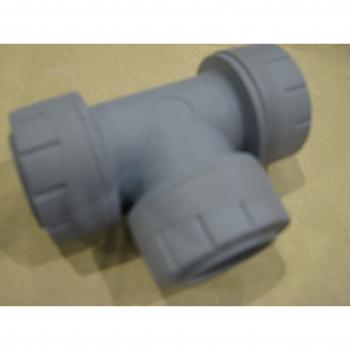 Grey Polyplumb PB222 Equal Tee 22mm x10