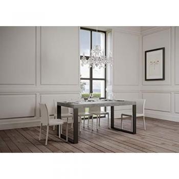 Tavolo Tecno Allungabile 90x130 cm in Cemento, Estensione fino a 390 cm