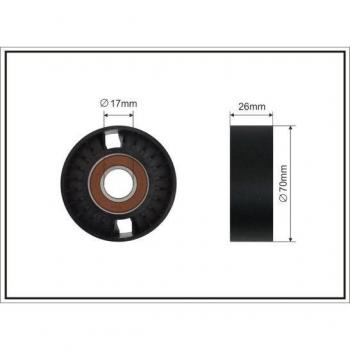 Caffaro 232‑00 SC Belt Tensioner Pulley – V‑Ribbed Design