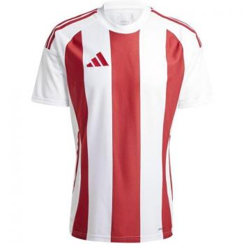 White & Team Power Red Adidas Striped 24 Player Shirt