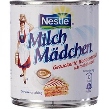 Bärenmarke Nestlé Milchmädchen gezuckert Kondensmilch, 12er Pack (12 x 400 g Dose)