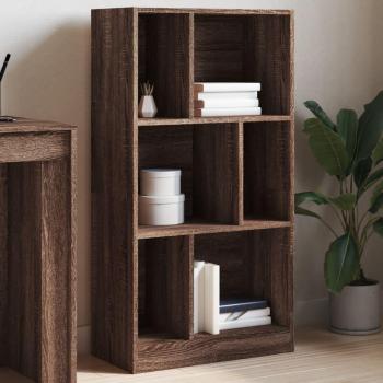 VidaXL Engineered Wood Brown Oak Bookcase 57x28.5x107.5 cm