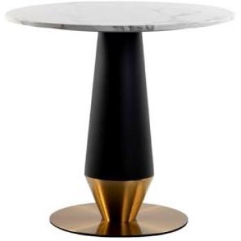 Mesa Brampton de Acero Inoxidable y Mármol 80x80x75 cm