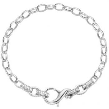 GIORGIO MARTELLO MILANO Armband »Armband Ankerkette mit Zirkonia, Silber 925«