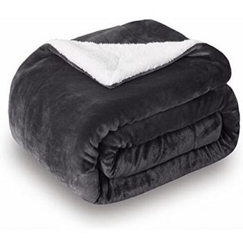 Shadow Grey Double‑Sided Sherpa Throw