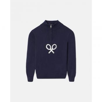 Jersey de niño con cremallera y estampado frontal