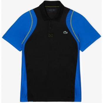 Regular Fit Polo Lacoste para Padel en Negro y Azul