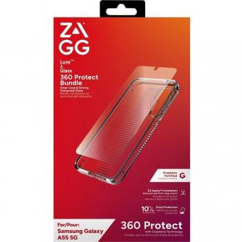 ZAGG Galaxy A55 Clear Case with Screen Protection Kit