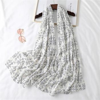 Châle en coton floral pour femmes