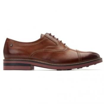 Base London Tatton Tan Leather Derby Shoes