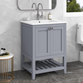 Lavabo Merax Mueble Bajo de Cerámica