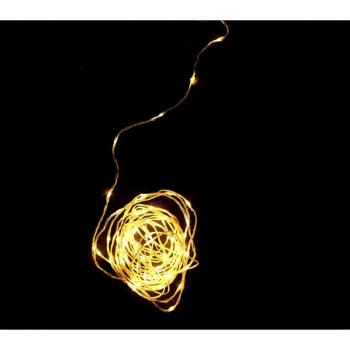 Hilo Luminoso Solar de 200 LEDs Blanco Cálido para Uso Exterior