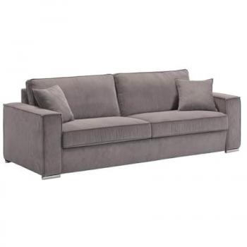 Sérénité SORIAN Canapé 4 places velours gris foncé