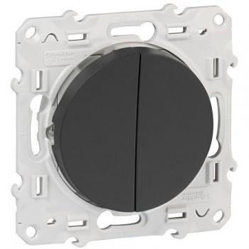 Doppio deviatore Odace antracite Schneider Electric