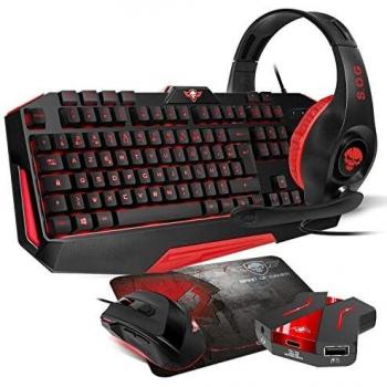 Pack Arcade NSK Red Spirit – Clavier, Souris, Tapis et Casque