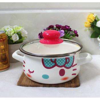 16CM Enamel Pot for Baby Milk and Soup