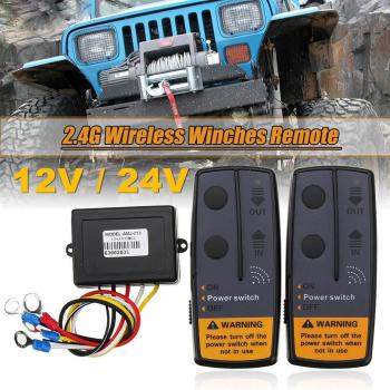 2.4G Digital Wireless Winch Remote Control for Jeep SUV, 12V/24V, 50M, 120W, 100ft