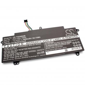 Remplacement batterie VHbw 14,4 V 3800 mAh pour Toshiba Tecra Z40‑A série (Noir)