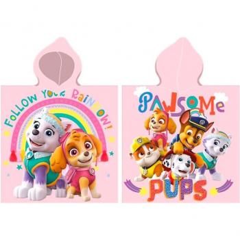 Toalla Poncho Patrulla Canina Microfibra Paw Patrol