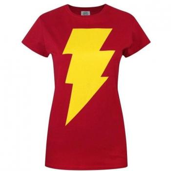 Red Shazam Logo Top for Ladies – Small