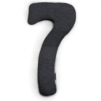 Seitenschläferkissen My7 TheraLine – Melange Mittelgrau, Bezug inklusive