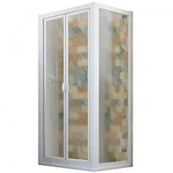 Douche Saloon Cabine Forte 75x85, Ouv. 85 cm, H 72 cm, en Acrylique – Modèle Delta Duo