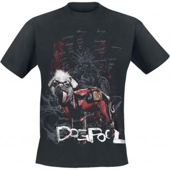Marvel Deadpool Dogpool Black Top – M-3XL