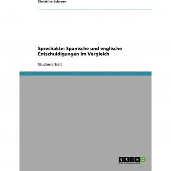 Sprechakte: Spanische und englische Entschuldigungen im Vergleich