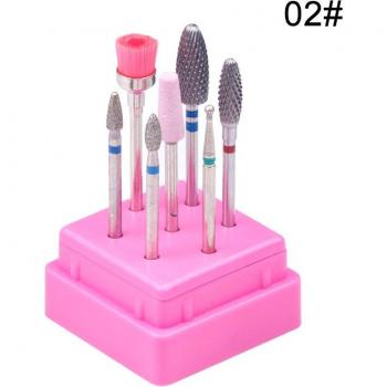 7Pcs Ceramic Nail Drill Bits for Nail Art