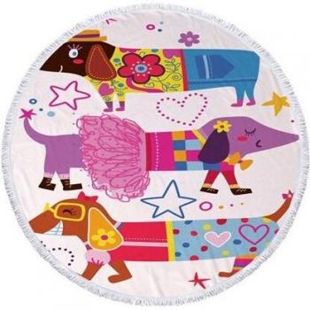 Toalla de Playa Dachshund 150 cm Mantas con Borlas