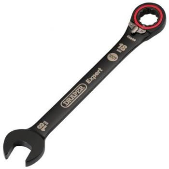 Draper Expert Hi-Torq® Metric Reversible Ratchet Combination Spanner 18Mm Black Pk 1 03908