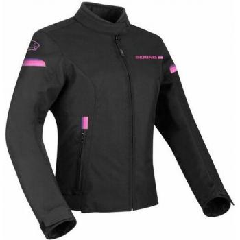 Bering Chaqueta Moto Lady Riva Negro-Fúcsia