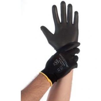 10 x HygoStar Cotton Gloves Nitril Grip L/9 Yellow VE=12 Pairs