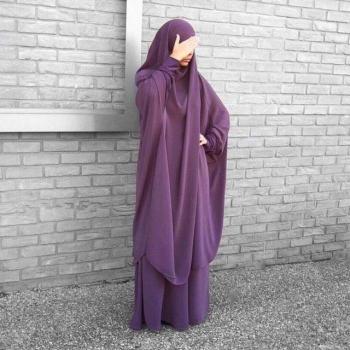Abaya Longue avec Hijab pour Femme