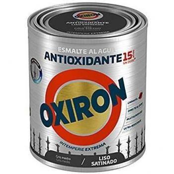 Esmalte Oxiron Liso Satinado 750 Ml Gris Medio