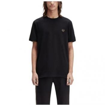 T-shirt Fred Perry Tape Ringer Noir pour homme