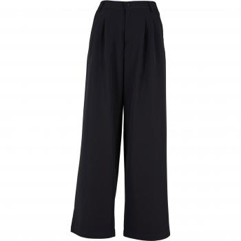 Pantalón Ultra-Ancho con Pliegues Frontal Negro Urban Classic