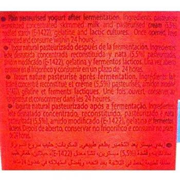 Pascual Yogur Natural 4 porciones 125 g – 500 g
