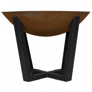 Icarus La Hacienda – Braséro jardin en fonte oxydée et acier noir 66 cm